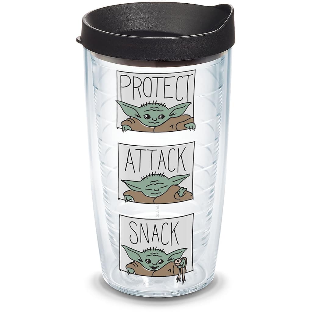 Tervis Star Wars - The Mandalorian Protect Attack Snack Made in USA Double Walled Insulated Travel Tumbler, Classic