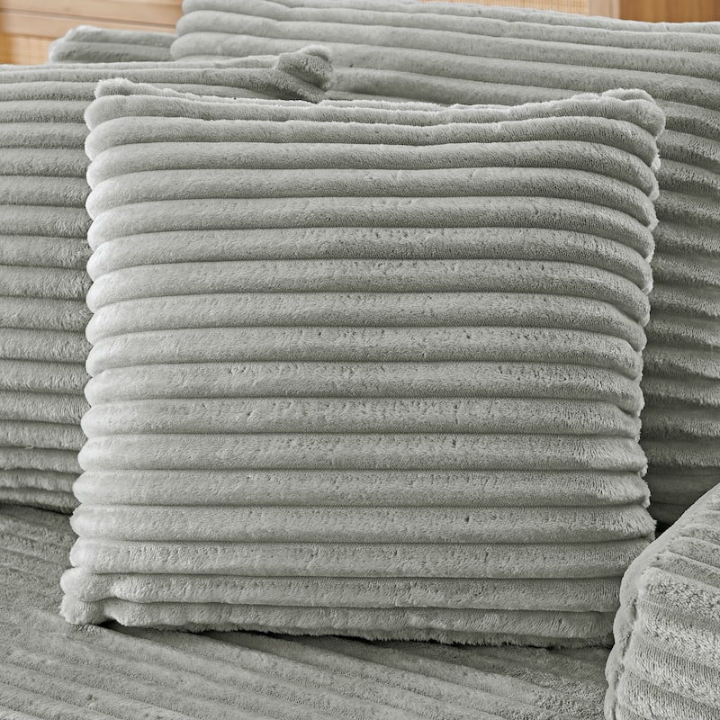 Roomfitters Velvet Lounge Chair No Assembly Required, Fluffy Single Lazy Sofa for Living Room and Bedroom