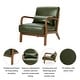 preview thumbnail 63 of 107, Glitzhome Set of 2 30.75"H Mid-Century Modern PU Leather Accent Armchairs with Rubberwood Frame - 25.75"L x 33.75"W x 30.75"H