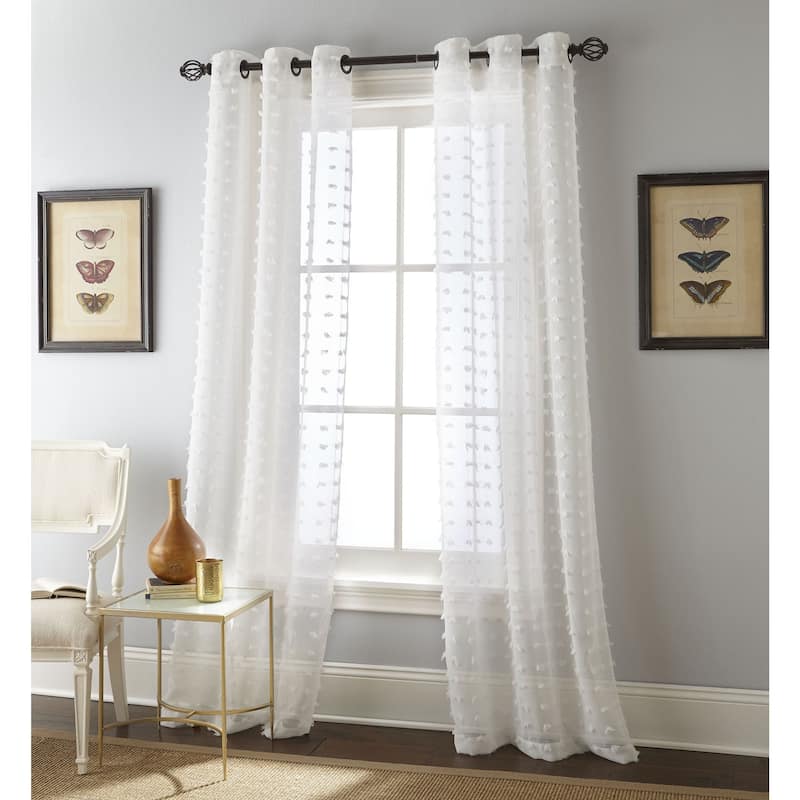 Grand Avenue Payton Solid Grommet-Top, Curtain Panel Pair - 37 x 84 - White