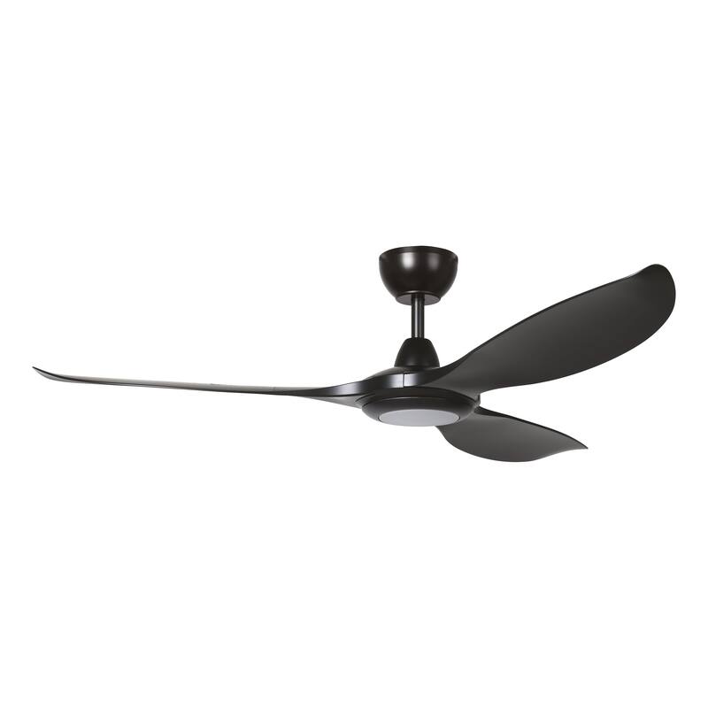 EGLO Mission Bay 3-Blade Wet with Dimmable LED Light Kit & Remote - 60" - Black
