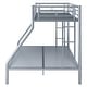 preview thumbnail 7 of 7, Twin XL over Queen Metal Bunk Bed with Ladder, Silver