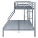preview thumbnail 7 of 7, Silver Twin XL Over Queen Bunk Bed for Kids Bedroom, Heavy-Duty Metal Bunk Beds Frame with 2 Ladders & Guardrails, Noise Reduced