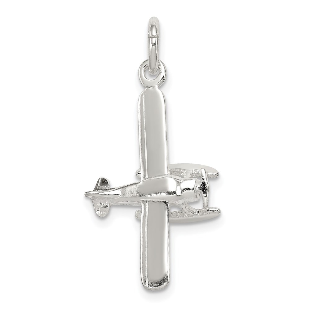 Sterling Silver Polished Floatplane Pendant Sterling Silver Polished Floatplane Pendant