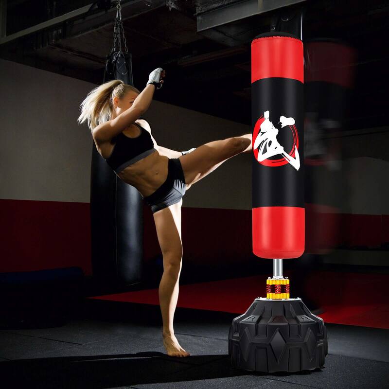 Costway 70" Freestanding Punching Bag with Fillable Base 12 Suction - See Details