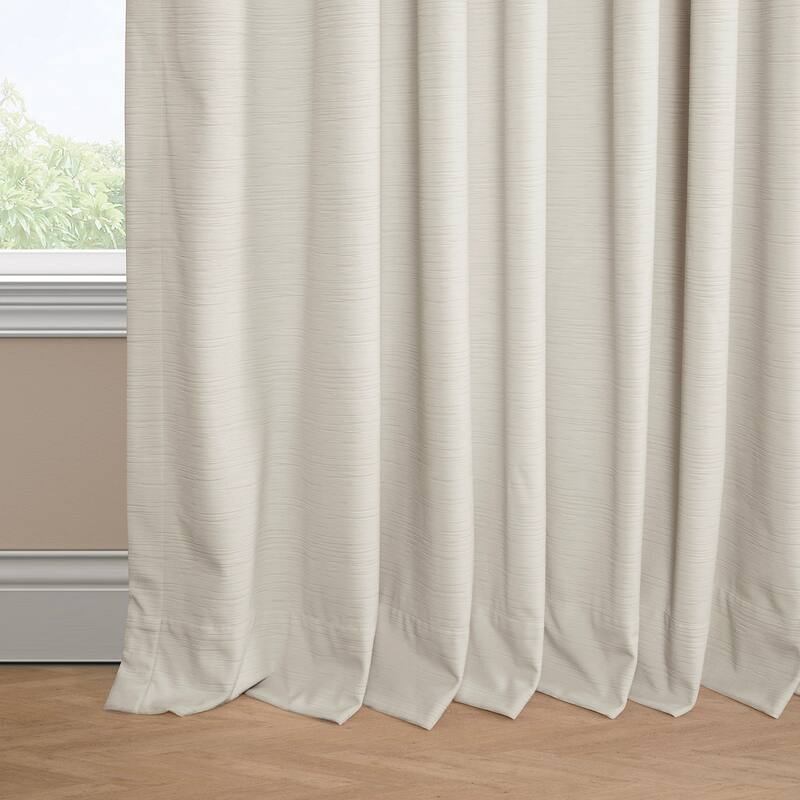 Exclusive Fabrics Ravello Burnout Velvet Curtains (1 Panel) Room Darkening Curtains For Bedroom & Living Room Curtains