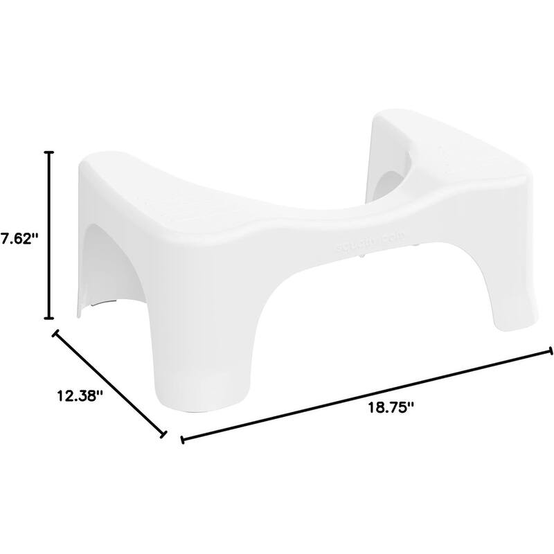Squatty Potty Simple Curve Toilet Stool - White