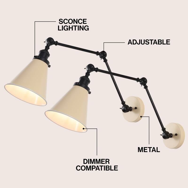 Rover 7" Adjustable Arm Metal LED Wall Sconce by JONATHAN Y