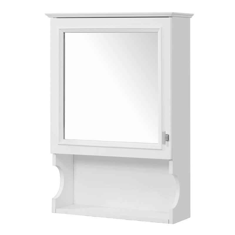 20"Wall Mounted Bathroom Storage Cabinet with Mirror, Wall Mounted Home Storage with Door, Mirrored Wall Medicine Cabinet