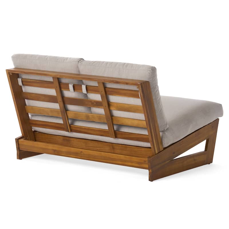 Sherwood Outdoor 4-Seater Wood Chat Set by Christopher Knight Home