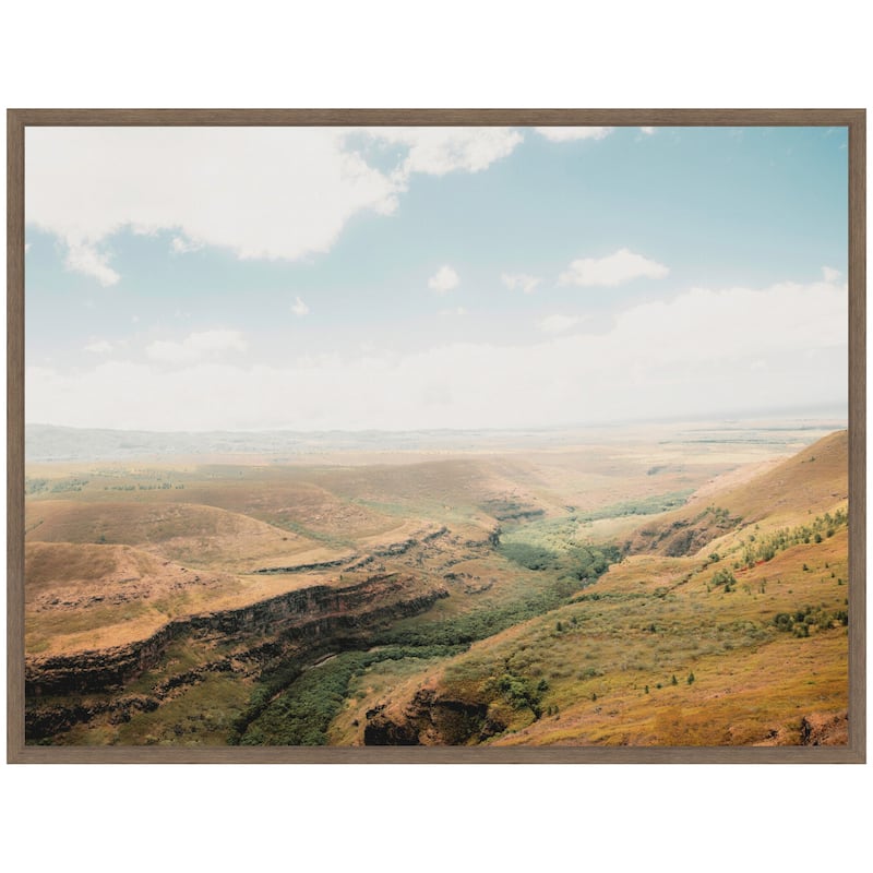 Kate and Laurel Sylvie Rolling Hills and Open Pastures Framed Canvas by Alicia Abla