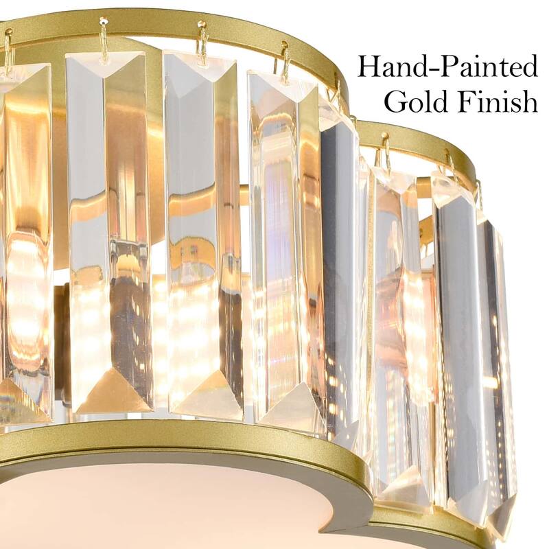 Tripoli Gold Flush Mount Ceiling Light Crystal Ceiling Light Fixture