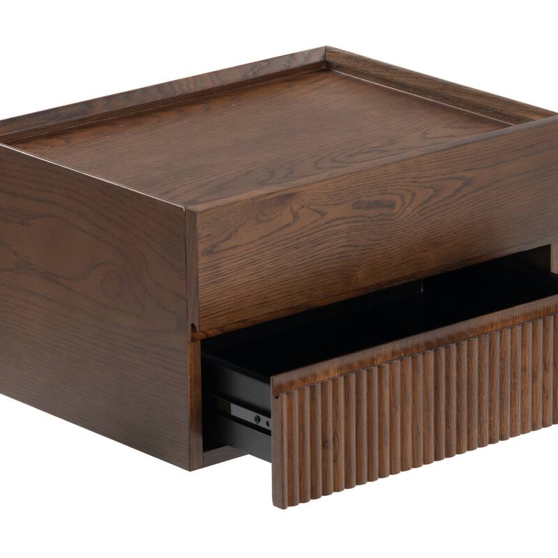 SAFAVIEH Couture Dontay 2-Drawer Ribbed Floating Nightstand