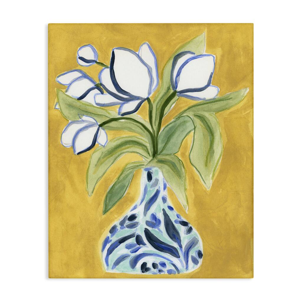 Stupell Bright Tulips in Vase Canvas Wall Art Design By June Erica Vess