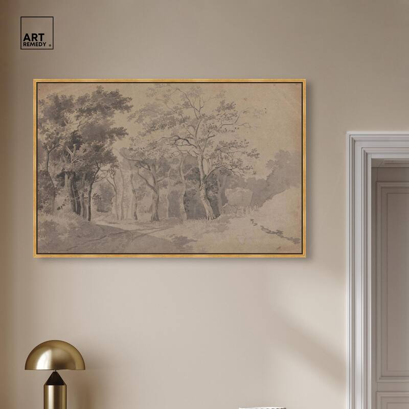 Grove with Road and Haycart Canvas by Art Remedy