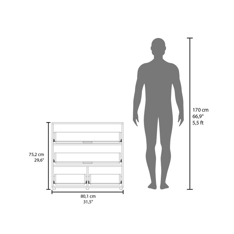 Oto Dresser with 4 Spacious Drawers, White
