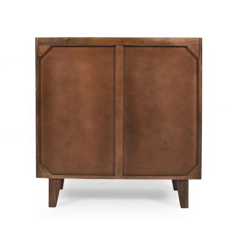 Charming Rustic Mango Wood Cabinet with Versatile Storage