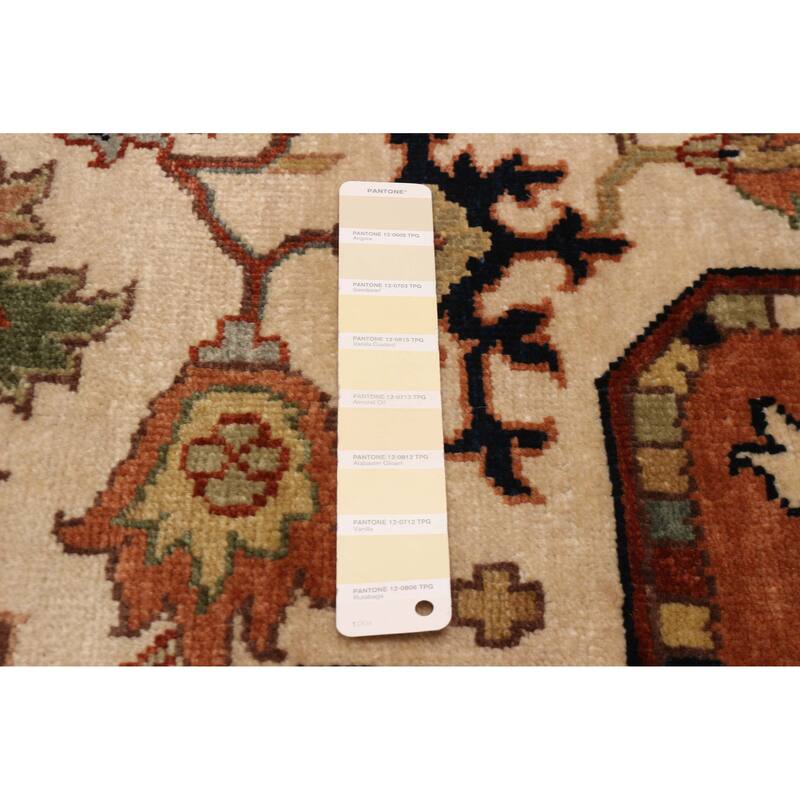 ECARPETGALLERY Hand-knotted Jules Sultane Cream Wool Rug - 9'9 x 13'7
