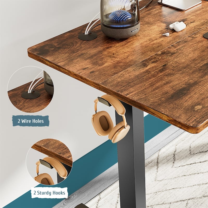 Standing Desk Adjustable Height, Electric Sit Stand up Desk for Home Office, Modern Rising Work Table for Computer,Workstation