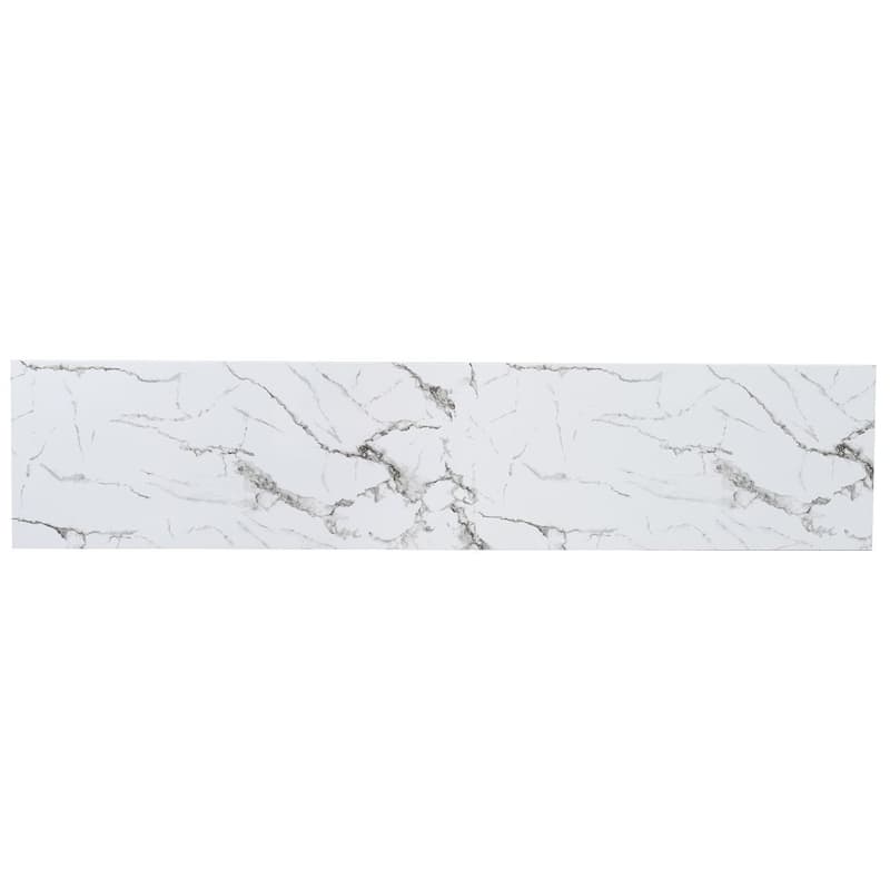 Modern TV Stand with High Gloss Faux Marble Top for TVs Up to 78'' - 68.8”W x 14.9”D x 16.5”H