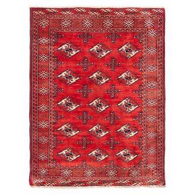 ECARPETGALLERY Hand-knotted Baluch Copper Wool Rug - 3'3 x 4'7
