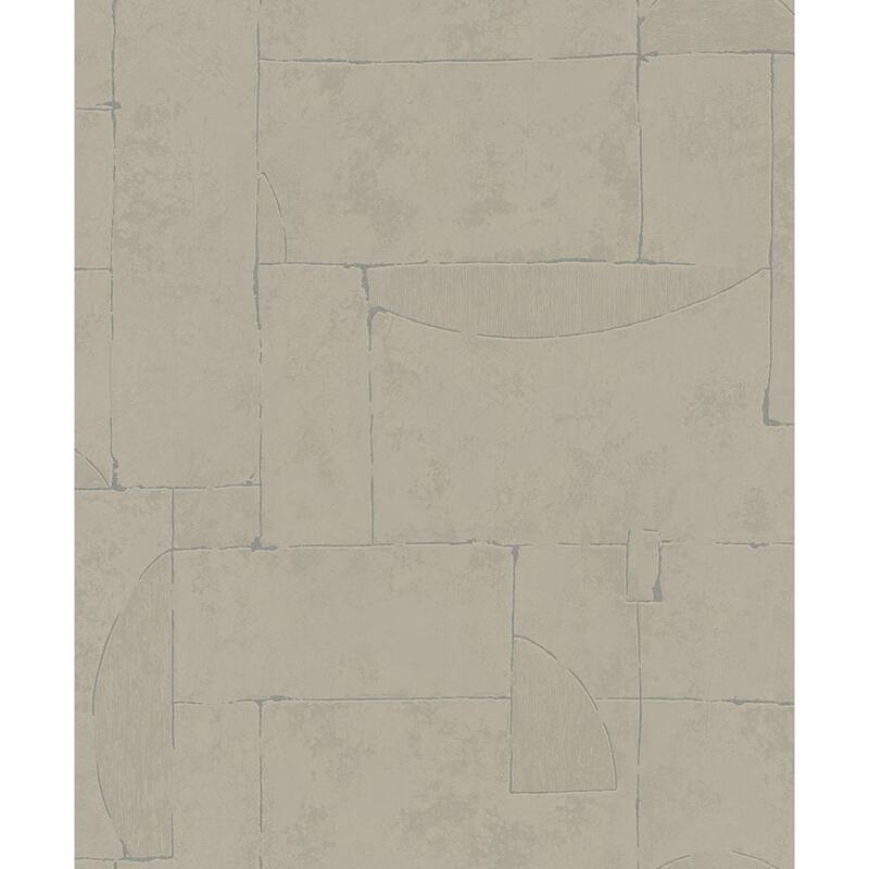 Galerie Wallcoverings Terra Collection Graphic Abstract Stone Glitter Finish Clay on Non-woven Wallpapr Roll - 33-feet long x 21-inches wide - Grey