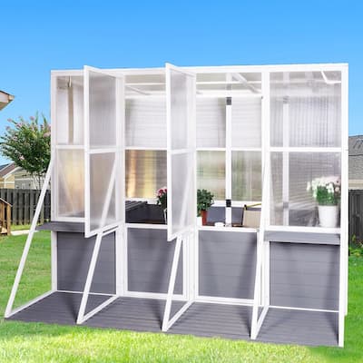 Large Greenhouse, Heavy Duty Walk-in Green House for Outside - 103.9''X98.4''X77.6''