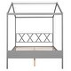 preview thumbnail 37 of 36, Full Size Wood House Bed with Storage Space and Roof