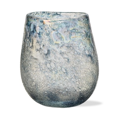 Storm Art Glass Oval Vase