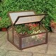 preview thumbnail 1 of 6, Costway Double Box Garden Wooden Green House Cold Frame Raised Plants Mini