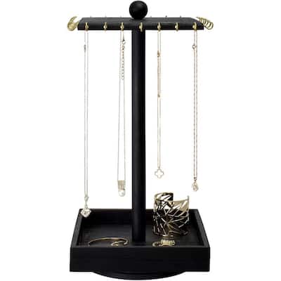 Wooden Rotating Jewelry Organizer - S
