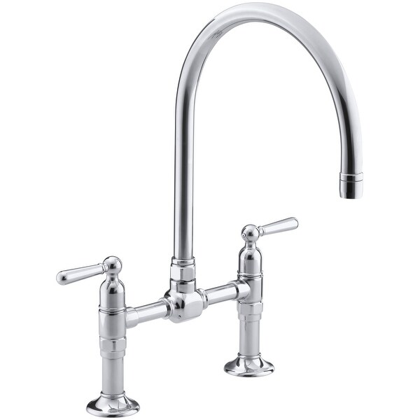 Shop Kohler k-7337-4 HiRise Double Handle Bridge Kitchen ...
