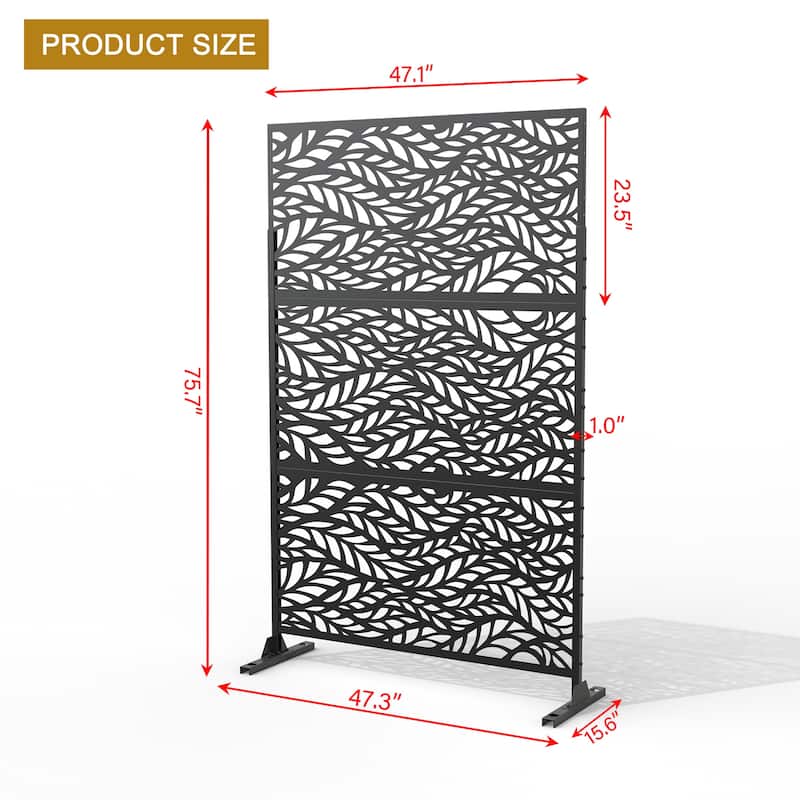 Outdoor Free Standing Metal Privacy Screen