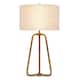 Bryan Golden Antique Brass Finish Table Lamp with Linen Shade