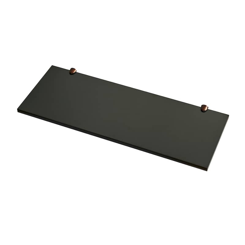 Wallscapes Gallery 12x32 Black Shelf Kit with Bronze Pelican Brackets