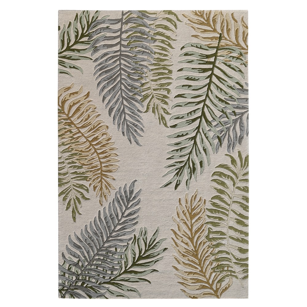 Domani Saunt Hand Tufted Wool Neutral & Tropical Area Rug
