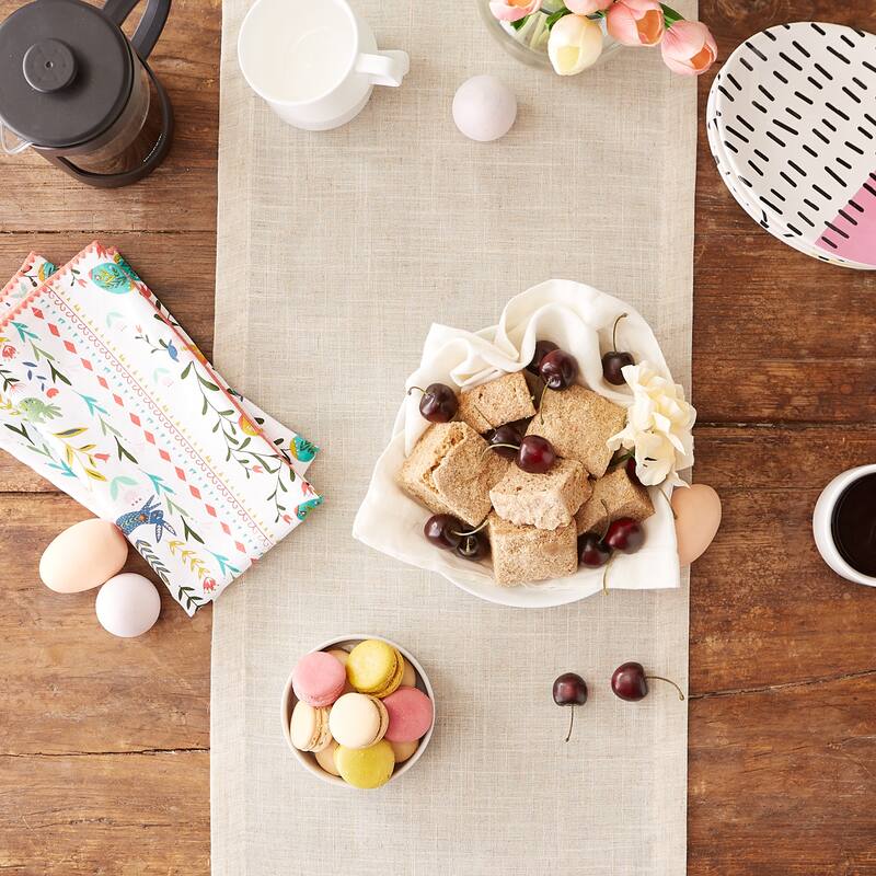 DII Happy Bunny Reversible Table Runner 14x72 inch