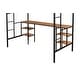 preview thumbnail 12 of 13, Twin Size Metal Loft Bed with Table, Shelves, Heavy-duty Sturdy Metal, Built-in Table, Safety Guardrail