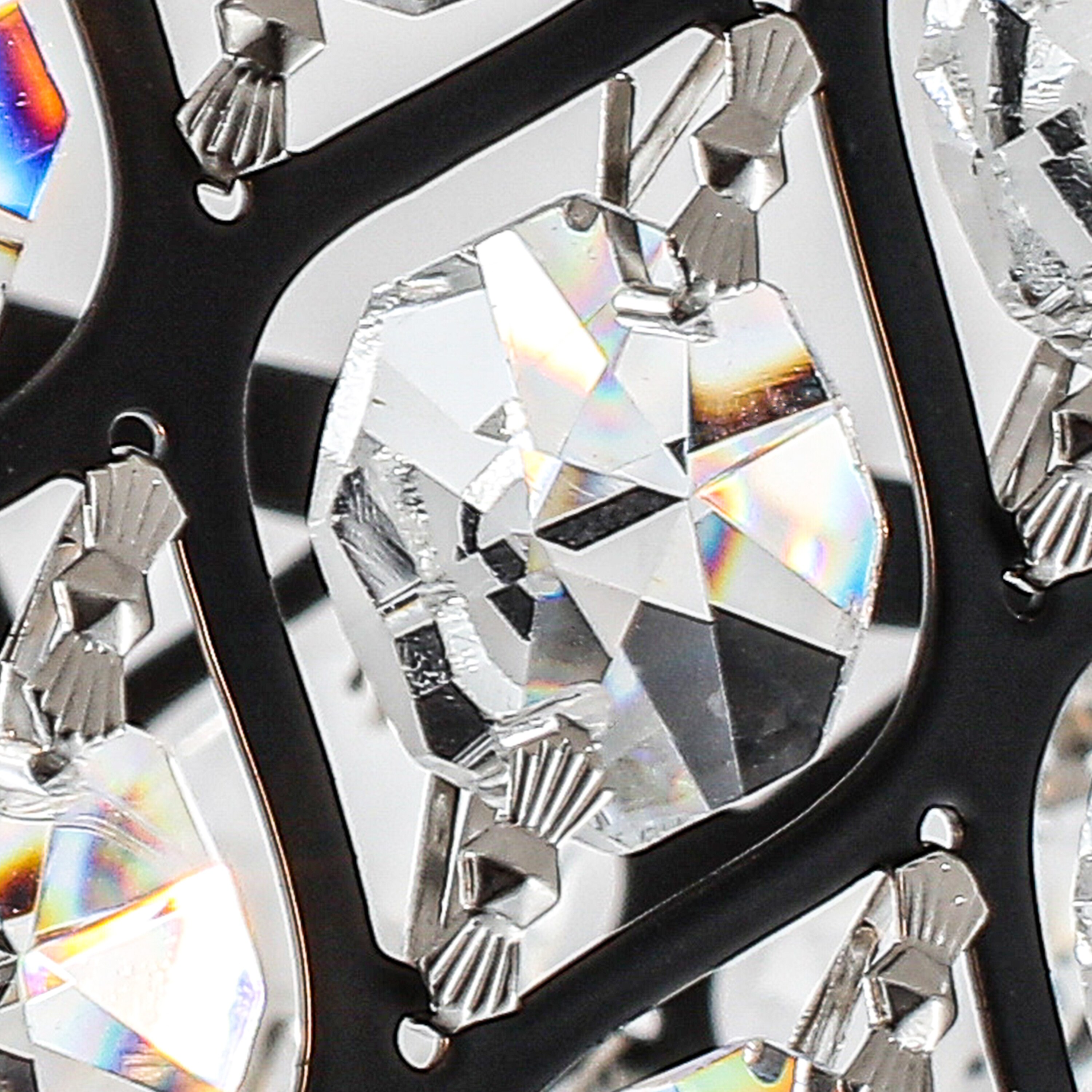 1-Light Modern Vintage Drum Crystal Semi-Flush Mount Ceiling Light