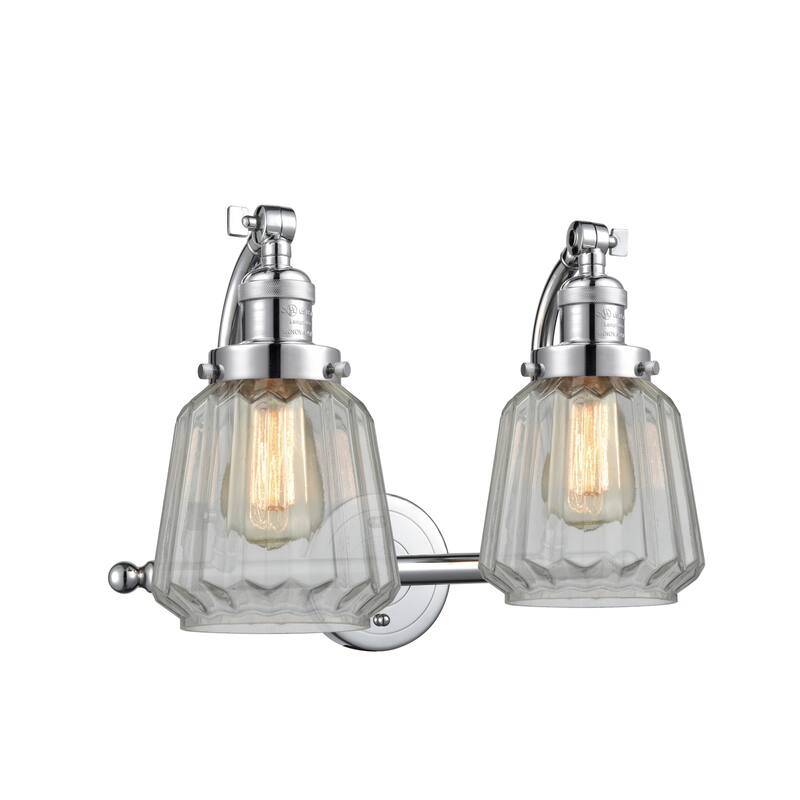 Innovations Lighting Chatham 2 Light 18" Wide Bathroom Vanity Light - Polished Chrome / Clear