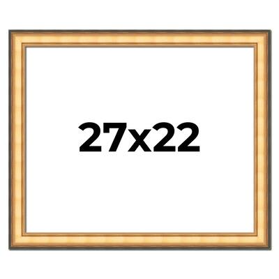 27x22 Frame Gold Plein Aire Solid Wood Picture Frame Width 2 Inches |