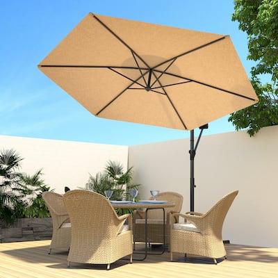 COSIEST 9ft Outdoor Patio Umbrella Offset Hanging Umbrella