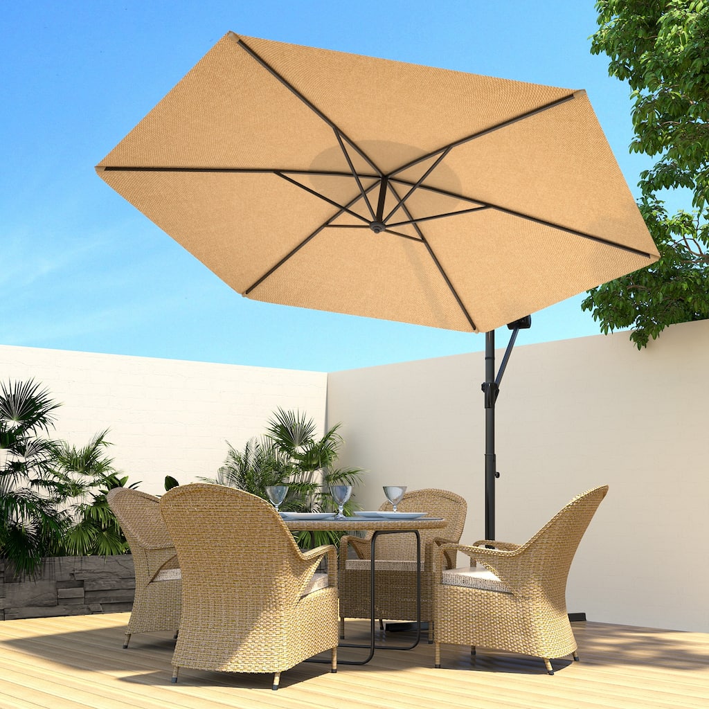 COSIEST 9ft Outdoor Patio Umbrella Offset Hanging Umbrella