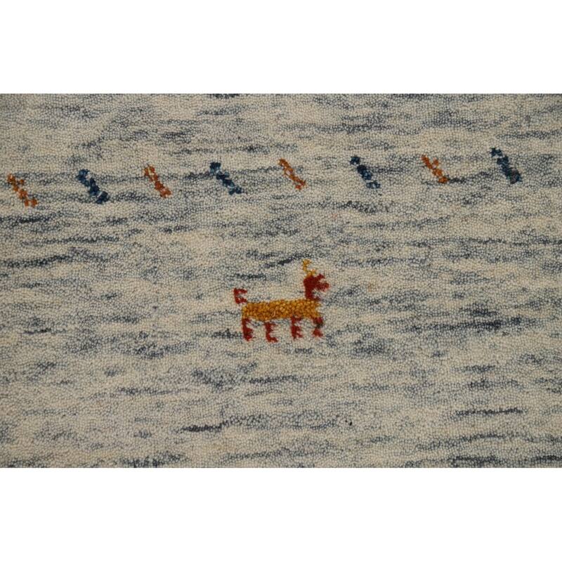 Gabbeh Oriental Area Rug Handmade Tribal Modern Wool Carpet - 4'0" x 5'10"