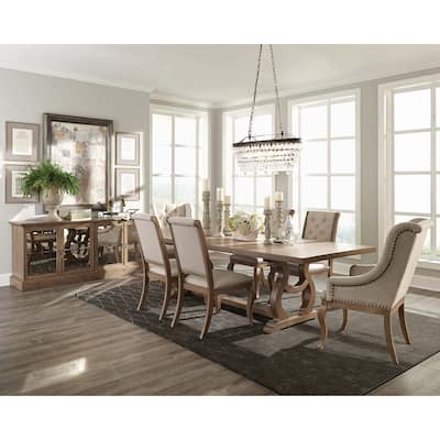 Set of 2 Cream Fabric Upholstered Arm Chairs