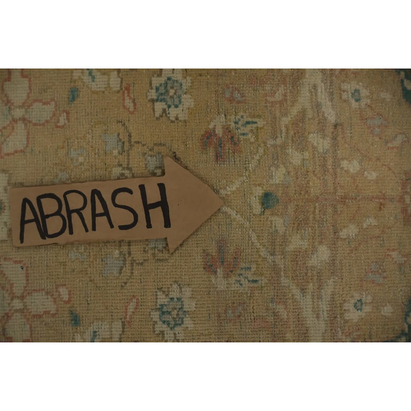 Hand Knotted Oriental 100% Wool Carpet Traditional All-Over Brown Ziegler Area Rug - 3' 7'' X 2' 0''