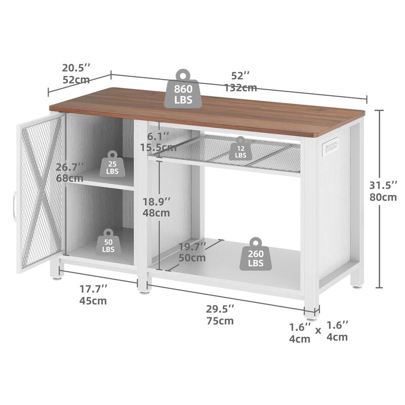 Moasis Heavy Duty Metal Aquarium Stand with Power Outlets for 55-75 Gallon Fish Tank Stand