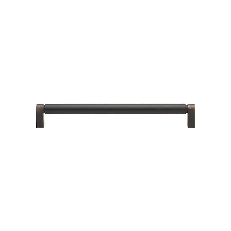 GlideRite 8-3/4 Inch 224mm Center to Center Solid Smooth Cabinet Bar Pull - 4787-224 - Pack of 10 - Oil Rubbed Bronze