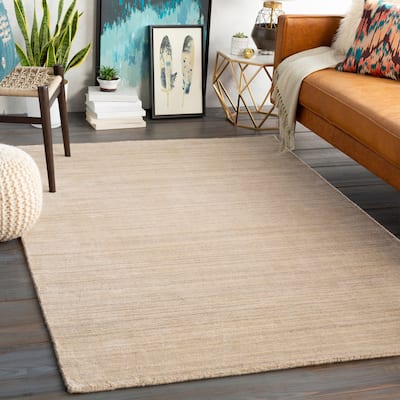 Viteri Handmade Solid Wool Blend Area Rug