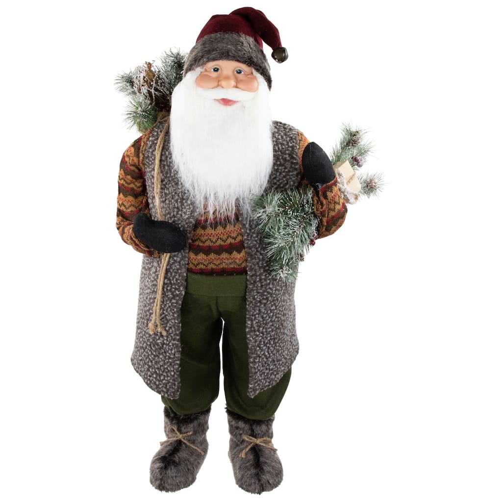 36" Country Rustic Santa Claus Standing Christmas Figure